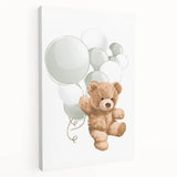 Teddy Bear Balloon Nursery Wall Art – Baby Room & Kids Decor