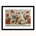 Floral Bear - Kids Room Wall Art Canvas and Framed Options
