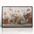 Floral Bear - Kids Room Wall Art Canvas and Framed Options