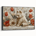 Floral Bear - Kids Room Wall Art Canvas and Framed Options