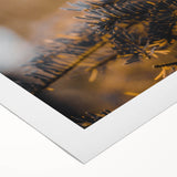 Art deco poster featuring a stylized fall scene in orange and brown tones on rolled canvas, suitable for dining room decor.