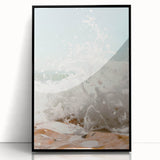 Large abstract wall art on acrylic, featuring mid-century modernist design with vibrant summer colors.