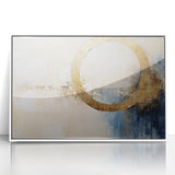 Framed acrylic wall art featuring abstract strokes in soft white and gray tones, perfect for modern home décor. Ideal for enhancing living spaces with elegance.