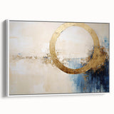 Framed canvas wall art showcasing abstract strokes in soft white and muted tones, providing a modern aesthetic ideal for contemporary decor. Perfect for enhancing living spaces with artistic flair.