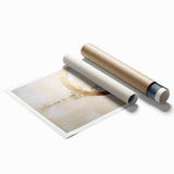 Abstract wall art print featuring colorful strokes in vibrant hues of blue, orange, and yellow, showcasing a modern artistic design ideal for contemporary decor.