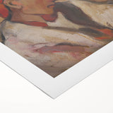 Modern Wall Art: Girl in a Red Bonnet - Expressive Portrait