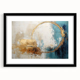 Abstract strokes wall art framed with a black matte finish, showcasing vibrant colors and dynamic patterns, ideal for modern home decor and artistic spaces.