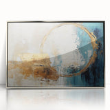 Framed abstract wall art featuring bold silver strokes on a textured background, ideal for modern decor. Perfect accent piece for living spaces or offices.