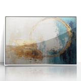 Framed abstract strokes wall art featuring vibrant colors in acrylic on a white background, perfect for modern decor. Ideal for adding a contemporary touch to living spaces.