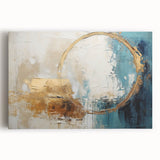 Abstract strokes wall art on stretched canvas showcasing vibrant colors in a modern design. Ideal for contemporary home decor, adding a stylish touch to any room.