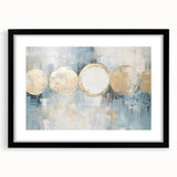 Abstract strokes wall art framed with a black matte, showcasing vibrant colors and dynamic patterns, perfect for modern decor and artistic expression.
