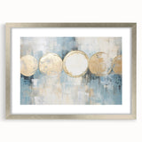 Abstract strokes wall art frame in silver, showcasing a modern design with vibrant colors and dynamic patterns, perfect for contemporary home decor.