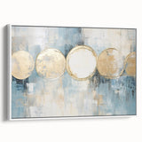 Framed abstract wall art showcasing dynamic strokes in soft beige and white tones, elegantly displayed from a side view, perfect for modern home decor.