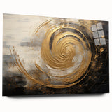 Abstract strokes wall art displayed in a side view, showcasing vibrant colors and fluid designs on acrylic glass, perfect for modern decor.