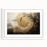 Abstract strokes wall art in a white frame with matting, showcasing vibrant colors and dynamic patterns, perfect for modern home decor and artistic interiors.