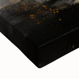 Close-up of abstract strokes wall art on stretched canvas, showcasing vibrant colors and textured details, perfect for modern home decor and artistic expression.