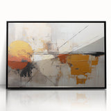 Framed acrylic wall art showcasing abstract strokes in black and white, adding a modern touch to home decor, perfect for contemporary living spaces.