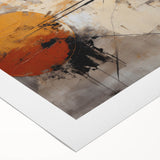 Abstract strokes wall art on rolled canvas showcasing vibrant colors and dynamic patterns, perfect for modern home decor, delivered in a protective cardboard tube.