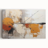 Abstract strokes wall art on stretched canvas, showcasing vibrant blue, gold, and white hues. Ideal for modern home decor, enhancing artistic ambiance.