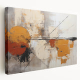 Abstract wall art featuring vibrant strokes of blue, yellow, and pink on a stretched canvas, showcasing a modern artistic design ideal for home decor.