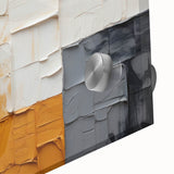 Close-up of abstract strokes wall art design on acrylic glass, showcasing vibrant colors and fluid shapes, ideal for modern home decor.