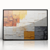 Framed abstract strokes wall art in black and white, showcasing dynamic brushwork and modern design elements, perfect for contemporary home decor.