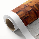 Abstract strokes wall art on rolled canvas showcasing vibrant colors and dynamic patterns, ideal for modern home decor, packaged securely in a protective tube.