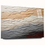 Abstract wall art featuring colorful strokes on acrylic glass, showcased from a side view, emphasizing the vibrant design and modern aesthetic for home decor.