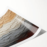 Abstract wall art print showcasing vibrant strokes in blue, orange, and yellow hues, perfect for modern home decor. Ideal for enhancing living spaces with creativity.