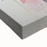 Close-up of abstract strokes wall art on stretched canvas, showcasing vibrant colors and dynamic patterns ideal for modern home decor. Perfect for adding a splash of creativity to any interior space.