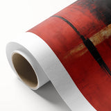 Abstract strokes wall art on rolled canvas, showcasing vibrant colors and dynamic shapes, ideal for modern home decor. Packaged securely in a cardboard tube.