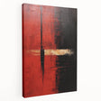 Close-up of an abstract strokes wall art piece on stretched canvas, showcasing vibrant colors and fluid shapes, ideal for modern home decor.