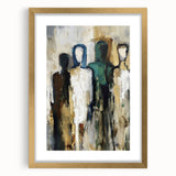Modern Bedroom Art – Abstract Figures on Framed Canvas & Acrylic