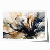 Abstract floral wall art print showcasing vibrant colors in a modern design, rolled and ready for framing, perfect for home or office decor.