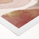 Abstract landscape wall art on rolled canvas, showcasing vibrant colors and fluid shapes that evoke a serene natural scene, ideal for modern decor.