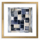 Minimalist Abstract Wall Art – Grid Silence in Muted Gray Tones