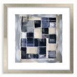 Minimalist Abstract Wall Art – Grid Silence in Muted Gray Tones