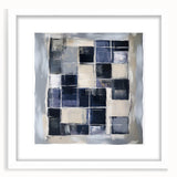 Minimalist Abstract Wall Art – Grid Silence in Muted Gray Tones