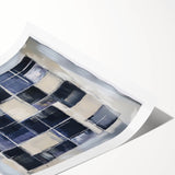 Minimalist Abstract Wall Art – Grid Silence in Muted Gray Tones