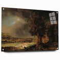 Baroque Art Dark Landscape with Trees and Fields - Classic Art