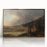 Baroque Art Dark Landscape with Trees and Fields - Classic Art