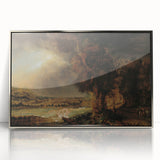 Baroque Art Dark Landscape with Trees and Fields - Classic Art