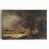 Baroque Art Dark Landscape with Trees and Fields - Classic Art