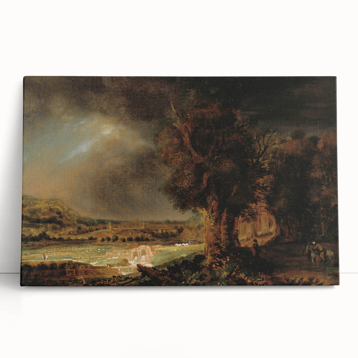 Baroque Art Dark Landscape with Trees and Fields - Classic Art
