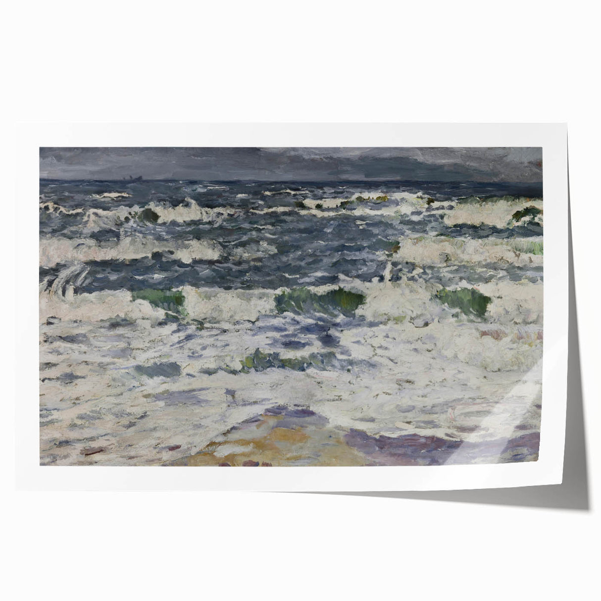 Expressionist Seascape – Gray Day at the Sea Canvas Print