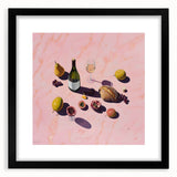 Extra large colorful abstract art print with textured design on a black framed canvas, ideal for living room decor.