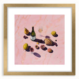 Extra large abstract art print with textured design in muted gold and white, framed with mat, ideal for living room decor.