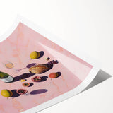 Extra large wall art featuring line art flowers in black on white, rolled print format, ideal for large living room decor.