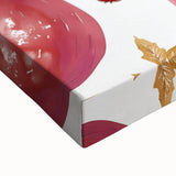 Large art of a black and white landscape painting with fruits on a stretched canvas, ideal for bedroom decor.