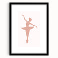 Ballet Dancer Silhouette Framed Print - Girls Bedroom Art